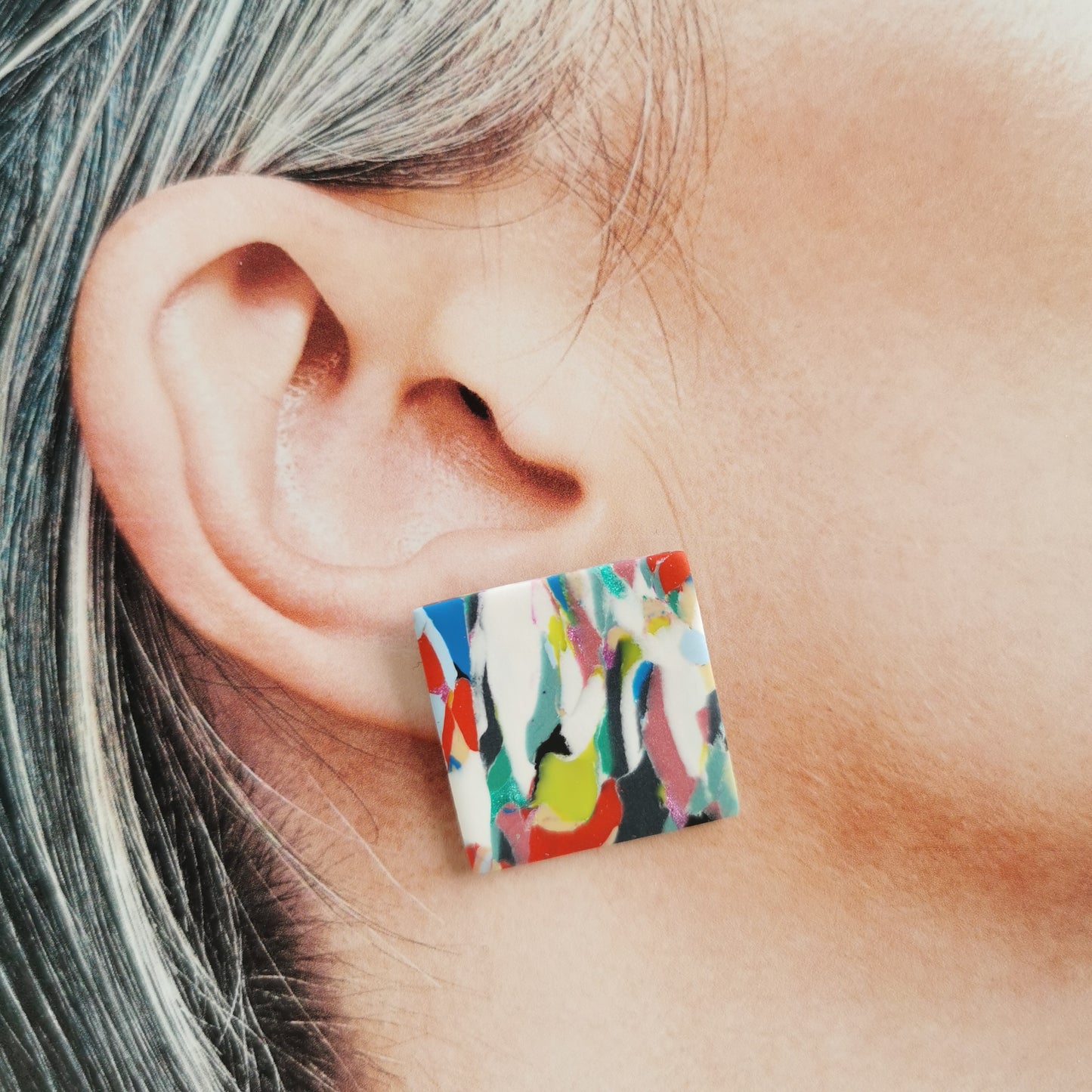 Dopamine square stud