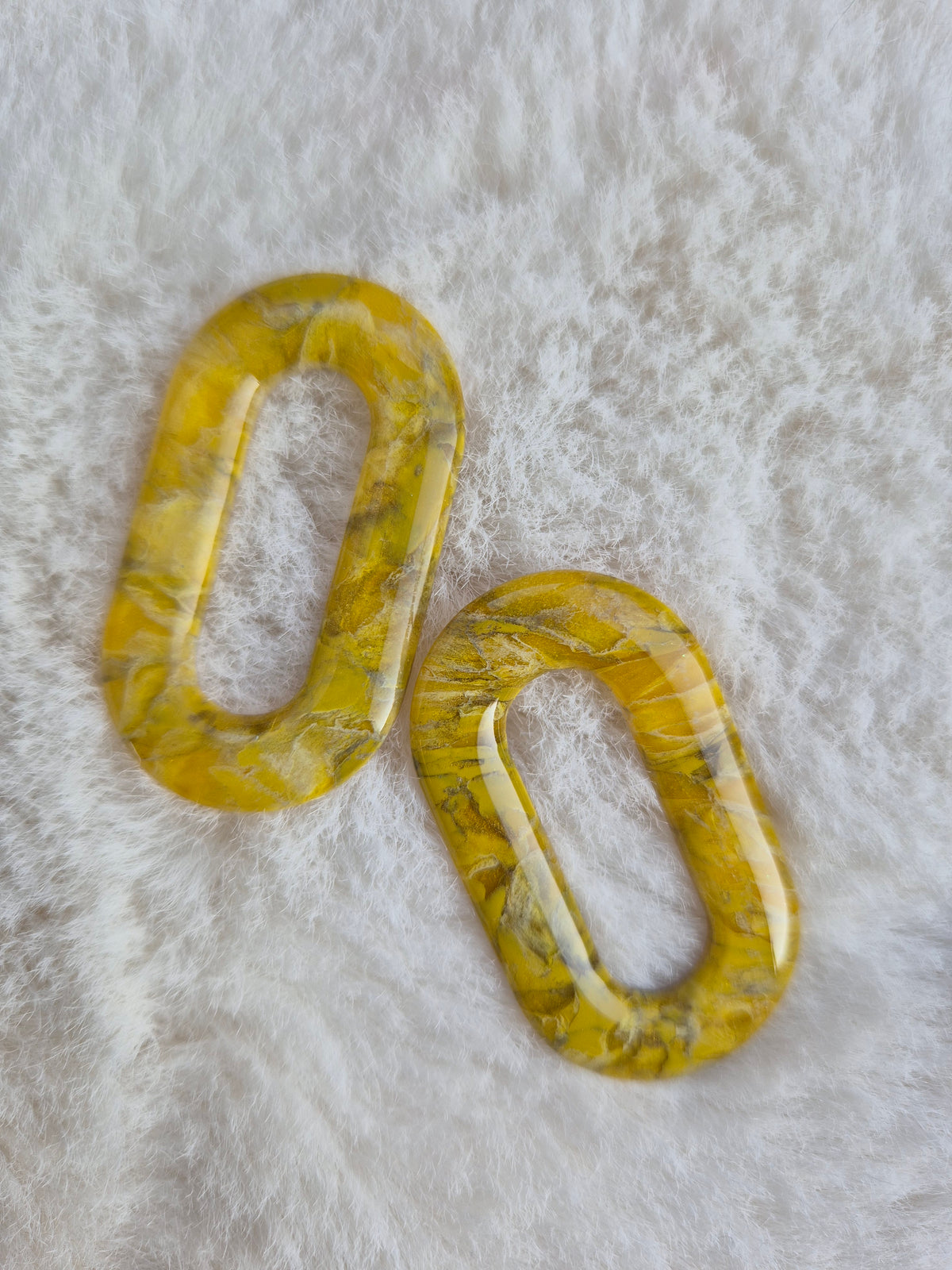 Chartreuse donut stud