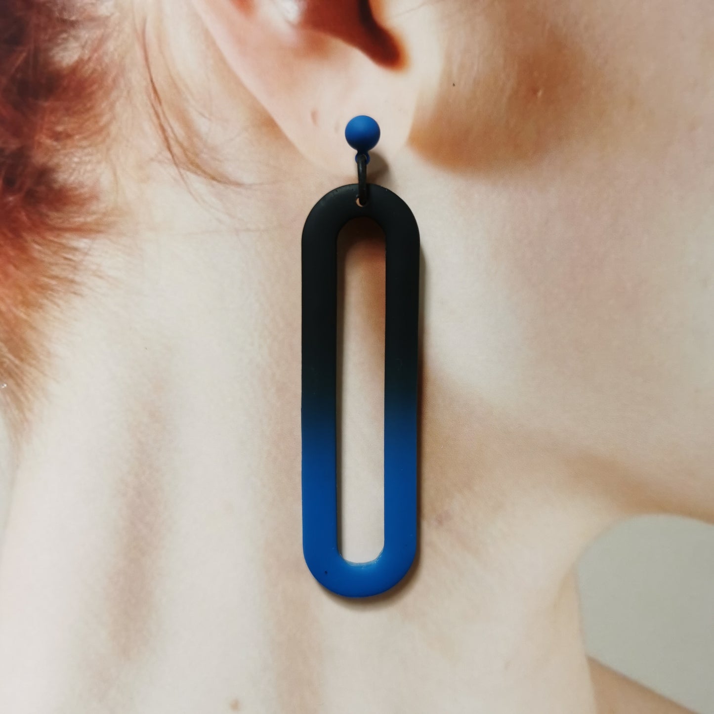 stretched donut royal blue