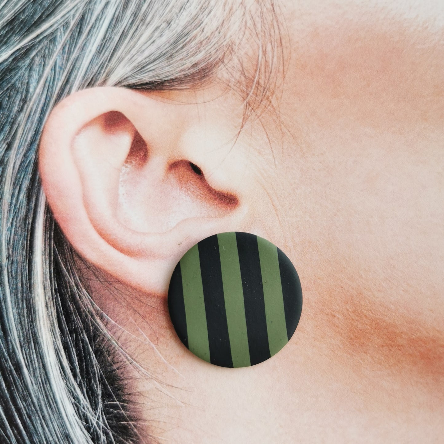 STRIPED fall stud 3cm