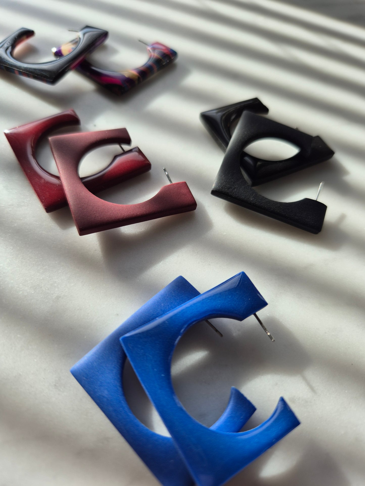 ´Square´ hoop stud