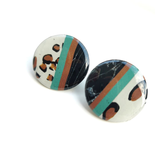 'Jungle' stripe stud