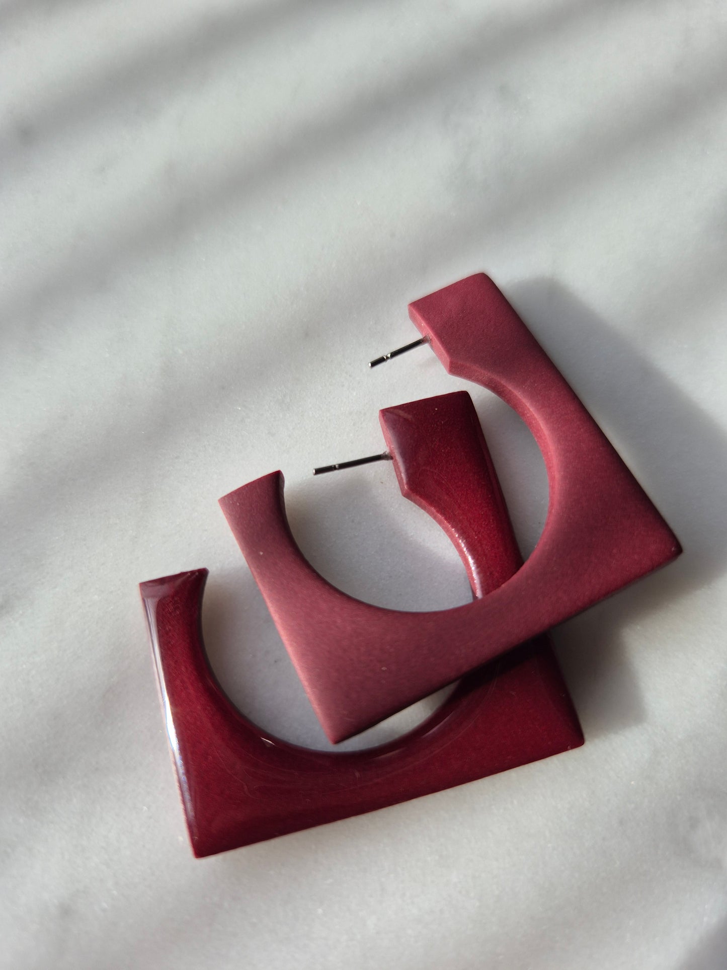 ´Square´ hoop stud