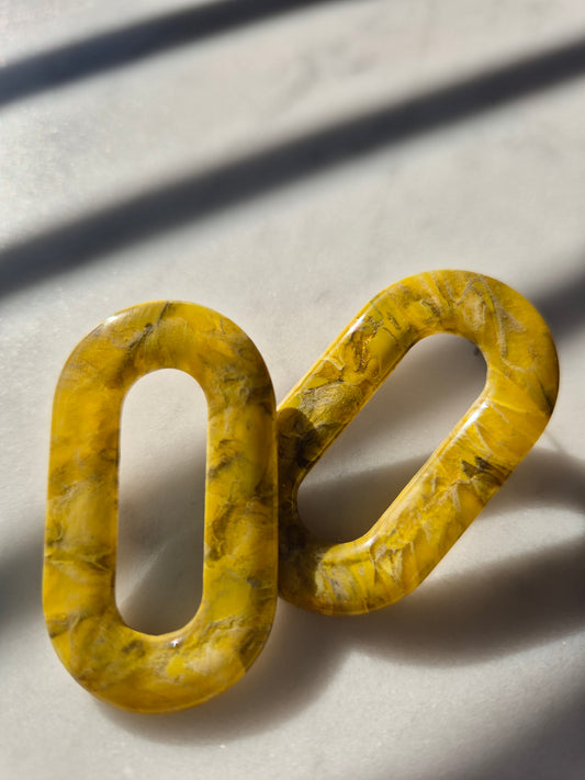 Chartreuse donut stud