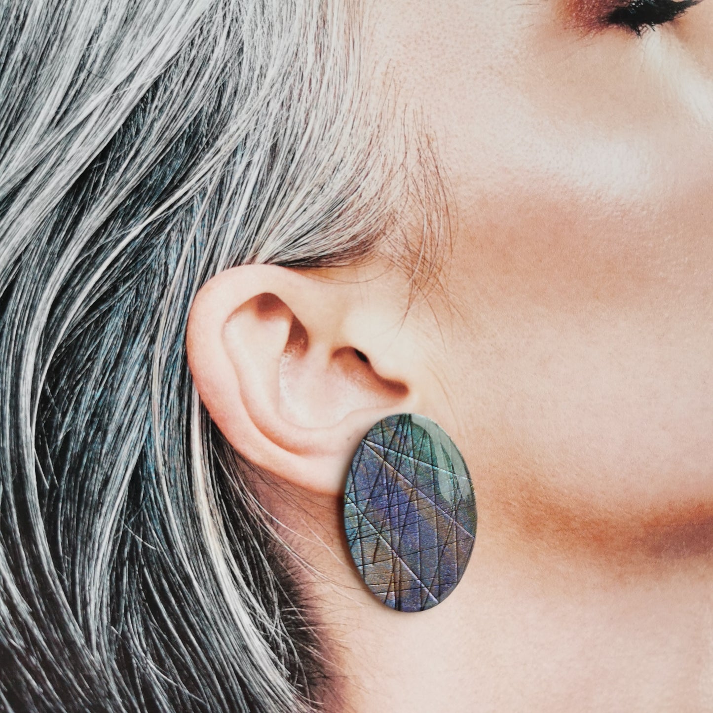 Labradoriet maxi stud