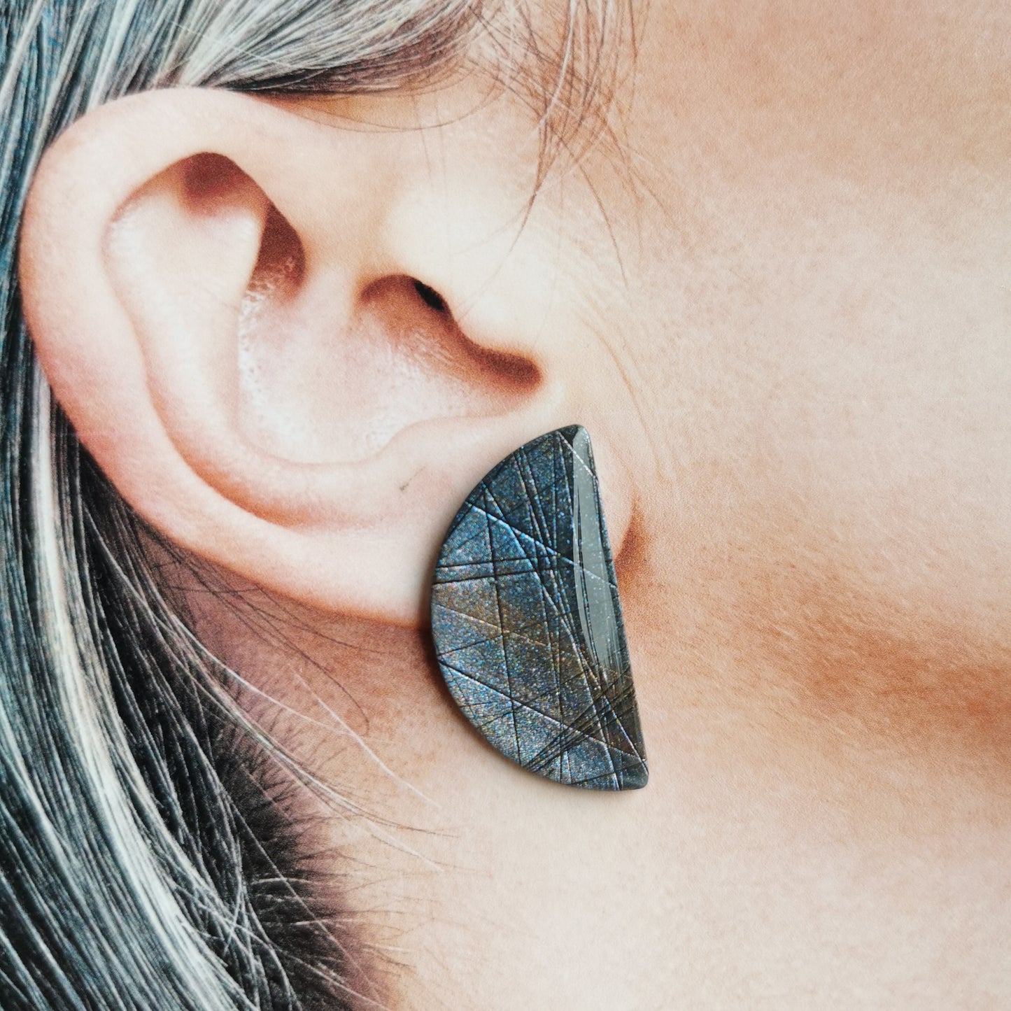 Labradoriet maxi stud