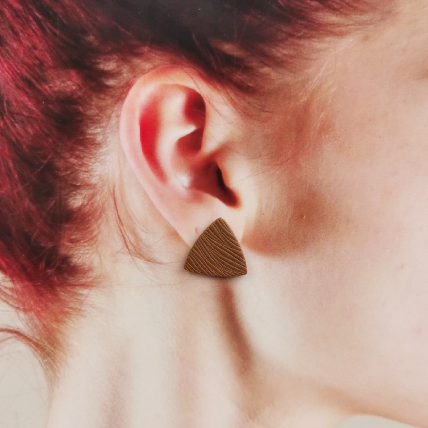 Triangle stud earring