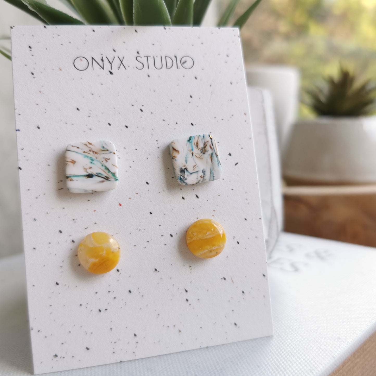 Stud oorbellen, 2pack, SUMMER