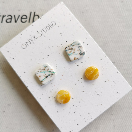 Stud oorbellen, 2pack, SUMMER